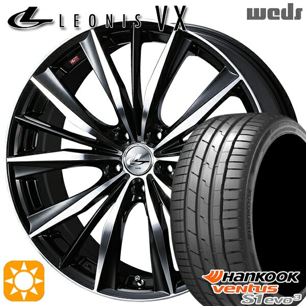 【最大2,000円OFFクーポン】225/35R20 93Y XL ハンコック veNtus S1 evo3 K127 Weds レオニス VX BKMC (ブラック ミラーカット) 20インチ 8.5J 5H114.3 サマータイヤホイールセット