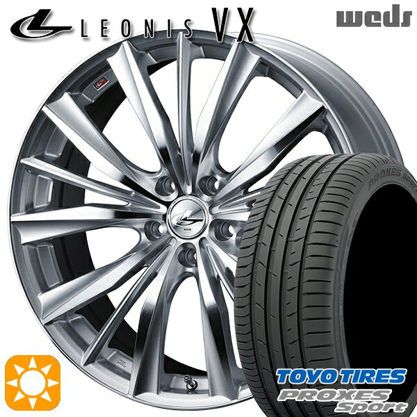 【取付対象】225/40R19 93Y トーヨー プロクセススポーツ Weds レオニス VX HSMC (ハイパーシルバー ミラーカット) 19インチ 8.0J 5H114.3 サマータイヤホイールセット