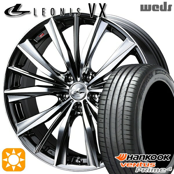 【取付対象】215/50R17 95W XL ハンコック veNtus PRime4 K135 Weds レオニス VX BMCMC (ブラックメタルコート ミラーカット) 17インチ 7.0J 5H100 サマータイヤホイールセット