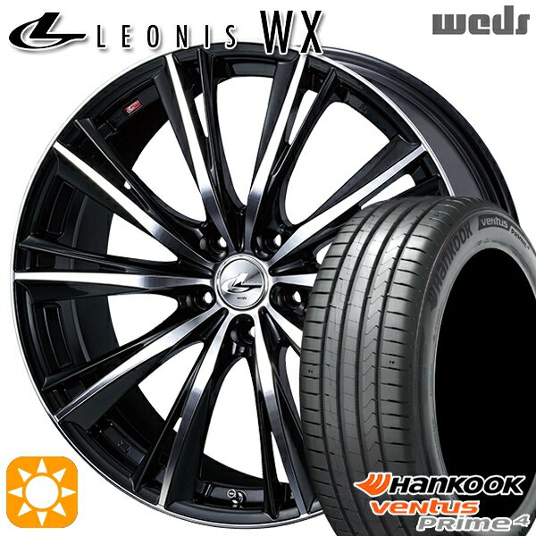 【取付対象】215/45R17 91W XL ハンコック veNtus PRime4 K135 Weds レオニス WX BKMC (ブラック ミラーカット) 17インチ 7.0J 5H100 サマータイヤホイールセット