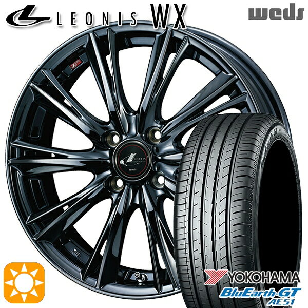 5/18 D会員限定P13倍★ 195/45R16 84V XL ヨコハマ ブルーアースGT AE51 Weds レオニス WX16インチ 6.0J 4H100 BMC1（ブラックメタルコート ワン） サマータイヤホイールセット