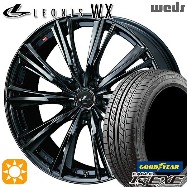 【取付対象】215/45R17 91W XL グッドイヤー イーグル LSEXE Weds レオニス WX17インチ 7.0J 5H114.3 BMC1（ブラックメタルコート ワン） サマータイヤホイールセット