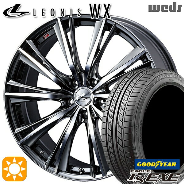 【取付対象】ノア ヴォクシー 215/35R19 85W XL グッドイヤー イーグル LSEXE Weds レオニス WX BMCMC (ブラックメタルコート ミラーカット) 19インチ 8.0J 5H114.3 サマータイヤホイールセット