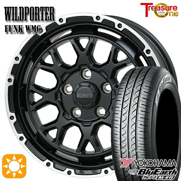 【取付対象】205/55R16 91V ヨコハマ ブルーアース AE01F トレジャーワン ワイルドポーター ファンク WMC MB/RP 16インチ 7.0J 5H114.3 サマータイヤホイールセット