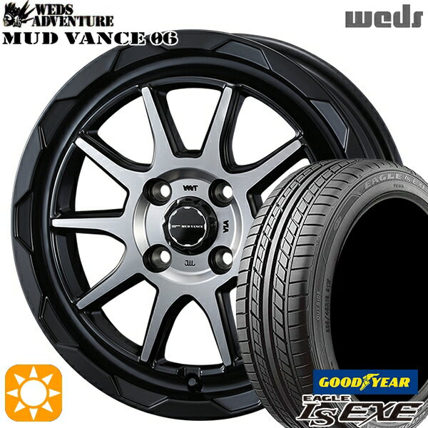 【取付対象】195/45R16 84W XL グッドイヤー イーグル LSEXE Weds マッドヴァンス06 マットブラックポリッシュ 16インチ 6.0J 4H100 サマータイヤホイールセット