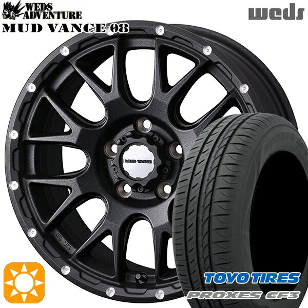 【取付対象】アイシス ノア/ヴォクシー 215/45R17 91W XL トーヨー プロクセス CF3 Weds マッドヴァンス08 フリントブラック 17インチ 7.0J 5H114.3 サマータイヤホイールセット