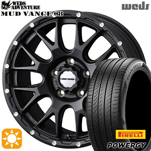 【取付対象】225/40R18 92W XL ピレリ パワジー Weds マッドヴァンス08 フリントブラック 18インチ 7.5J 5H114.3 サマータイヤホイールセット