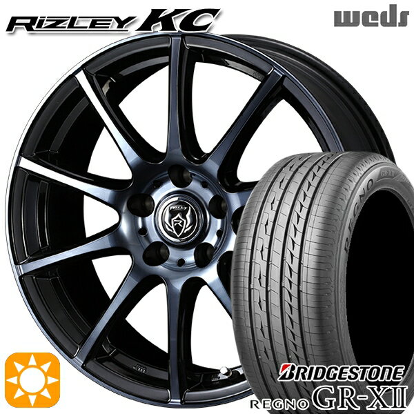 【取付対象】195/65R15 91H ブリヂストン レグノ GRX2 Weds ライツレーKC ブラックポリッシュBC 15インチ 6.0J 5H114.3 サマータイヤホイールセット