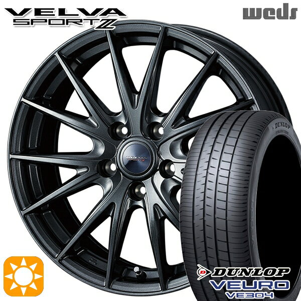 5/18 D会員限定P13倍★ ヴェゼル レガシィ 225/60R18 104V XL ダンロップ ビューロ VE304 Weds ヴェルバスポルト2 ディープメタルII 18インチ 8.0J 5H114.3 サマータイヤホイールセット