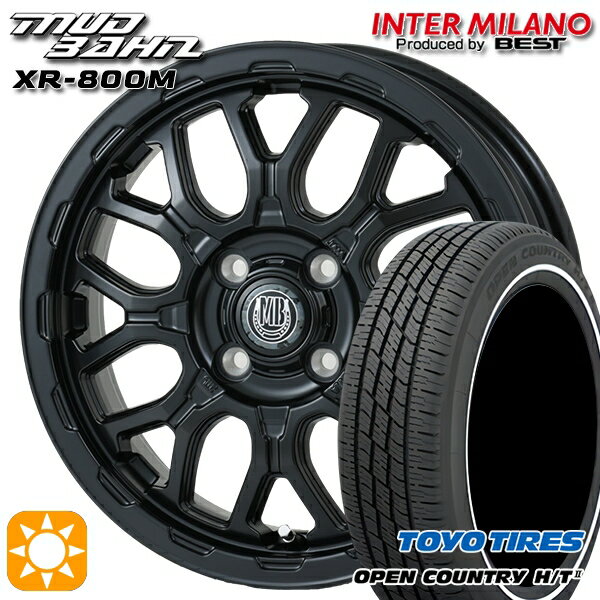 【取付対象】155/65R14 75H トーヨー オープンカントリー H/T2 WR インターミラノ マッドバーン XR-800M MBK（限定カラー） 14インチ 4.5J 4H100 サマータイヤホイールセット