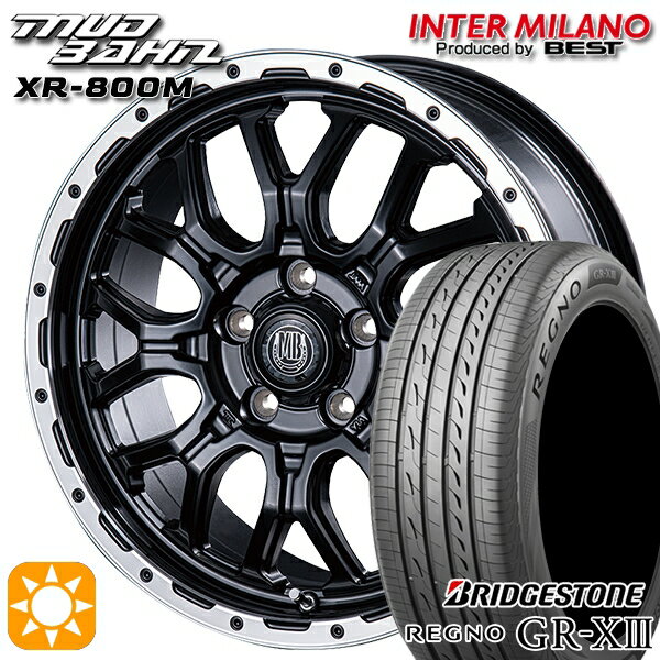 【取付対象】リーフ レヴォーグ 215/50R17 95V XL ブリヂストン レグノ GR-X3 インターミラノ マッドバーン XR-800M MBK/RP 17インチ 7.0J 5H114.3 サマータイヤホイールセット