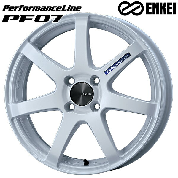15インチ 5.0J 4H100 +45 ENKEI エンケイ パフォーマンスライン PF07 パールホワイト アルミホイール単品 1本 4本以上送料無料/代金引換不可