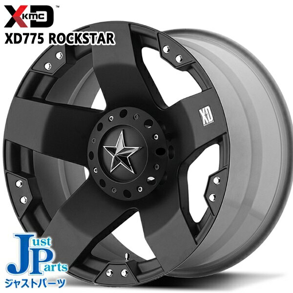 17インチ 9.0J 5H127/139.7 +12 KMC XD775 ROCKSTAR ロックスター MATTE BLACK アルミホイール単品 1本 4本以上送料無料/代金引換不可