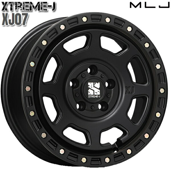 17インチ 8.0J 5H114.3 +35 MLJ エクストリームJ XJ07 サテンブラック アルミホイール単品 1本 4本以上送料無料/代金引換不可