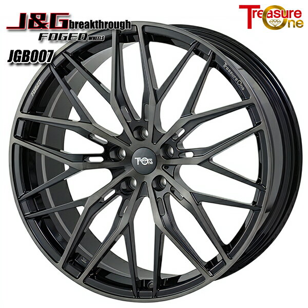 20インチ 10.0J 5H112 13〜39 トレジャーワン 鍛造 J&G ブレイクスルー JGB007 ブラック/ブラッシュド/ブラッククリア アルミホイール単品 1本 4本以上送料無料 ■受注生産商品■