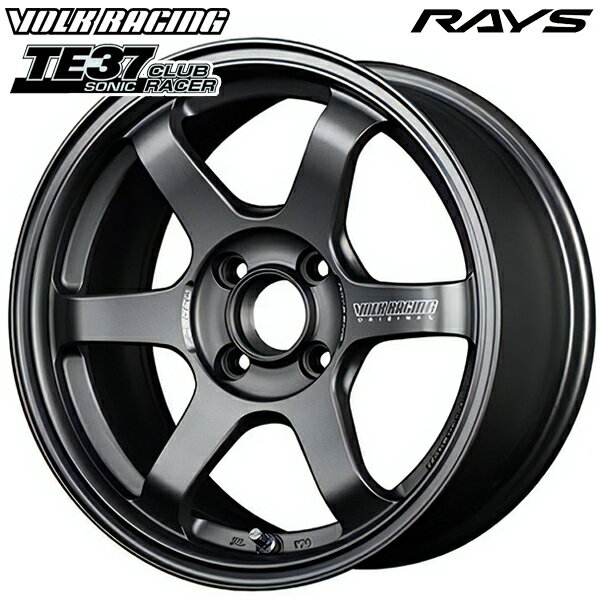 15インチ 7.0J 4H100 43 RAYS ボルクレーシング TE37 ソニッククラブレーサー マットダークガンメタ（DM） アルミホイール単品 1本 4本以上送料無料