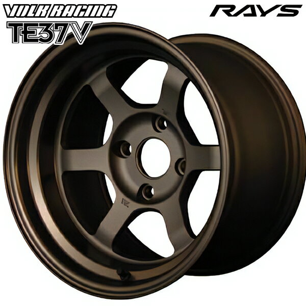 15インチ 8.0J 4H114.3 0 RAYS ボルクレーシング TE37V ブロンズ(BR) アルミホイール単品 1本 4本以上送料無料