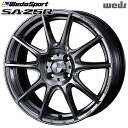 17インチ 7.0J 4H100 +43 Weds ウェッズスポーツ SA25R PSB(プラチナシルバーブラック) アルミホイール単品 4本(1台分) 送料無料(2)