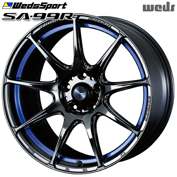 17インチ 7.5J 5H114.3 +45 Weds ウェッズスポーツ SA99R BLCII（ブルーライトクロームツー） アルミホイール単品 1本 4本以上送料無料