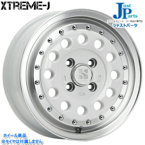 【ホイール単品】 MLJ XTREME-J RUGGED エクストリーム-J ラギッド ホワイトポリッシュ 14インチ 5.0J 4H114.3 +42 アルミホイール単品 1本 4本以上送料無料 取寄商品/代引不可