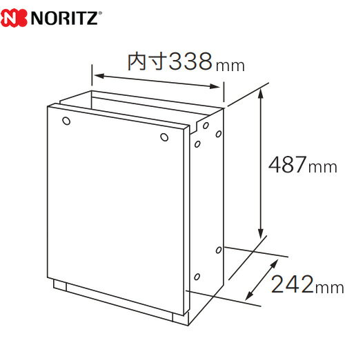 [D47 450] 据置台 D47 ノーリツ ガス給湯器部材 品コード：0702454 サイズ:W内寸338×D242×H487mm 対応機種：GH-1210W6H、GH-1210W GQホワイト 【送料無料】