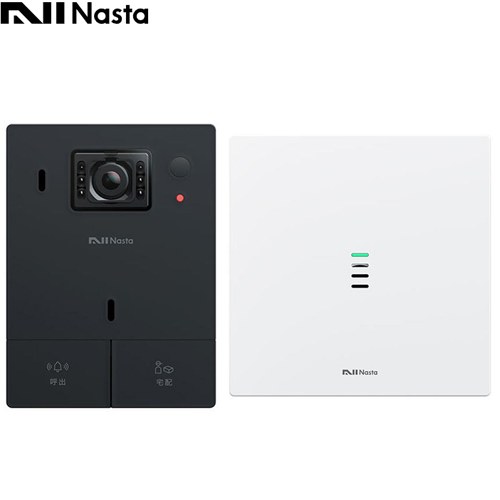 KS-DP01U-BK Nasta Interphone ナスタ ドアホン ナスタインターホン 標準セット 有線通信モデル 電源AC100V Wi-Fi環境がある方向け ナイトビジョン：あり ブラック 【送料無料】