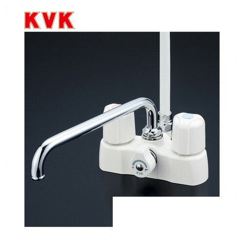 [KF2008Z]KVK 浴室水栓 デッキ形2ハンドルシャワー デッキタイプ（台付き） 寒冷地用 おしゃれ