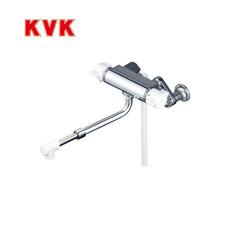 KVK　浴室水栓サーモスタット式シャワー（壁付きタイプ）伸縮自在パイプ付（220mm〜350mm）逆止弁楽締めソケット付快適節水シャワー メーカー希望小売価格はメーカーカタログに基づいて掲載していますKF800HASJ