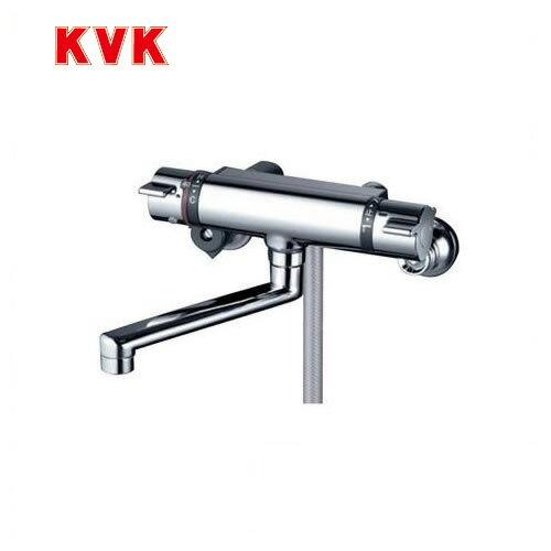 [KF800WTMB]KVK 浴室水栓 サーモスタット式シャワー 壁付タイプ フルメタルシャワーヘッド付 【送料無料】 おしゃれ