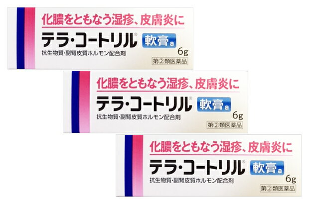 テラ コートリル軟膏a 6g 3個セット 贈答 指定第2類医薬品 テラコートリル ゆうパケット発送 ポスト投函