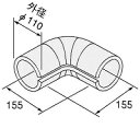 ノーリツ 80エルボ給気管用断熱材 0501854