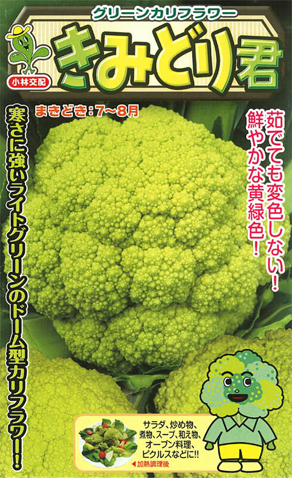 きみどり君 1000粒 カリフラワー【小林種苗 種 たね タネ】【通常5倍 5のつく日はポイント10倍対象外商..