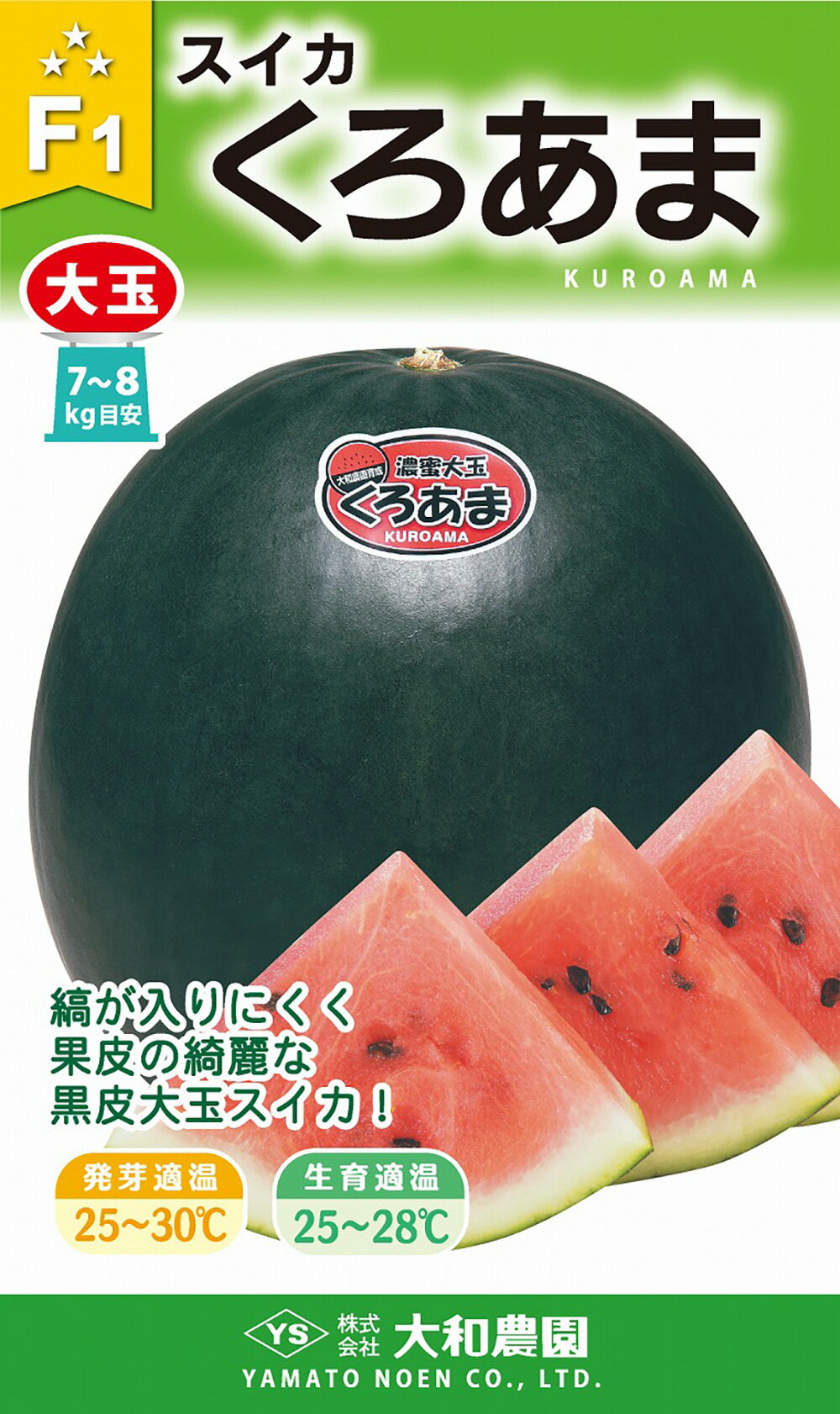 樂天商城 - くろあま 200粒 スイカ すいか 西瓜【大和農園 種 たね タネ】【通常5倍 5のつく日はポイント10倍】
