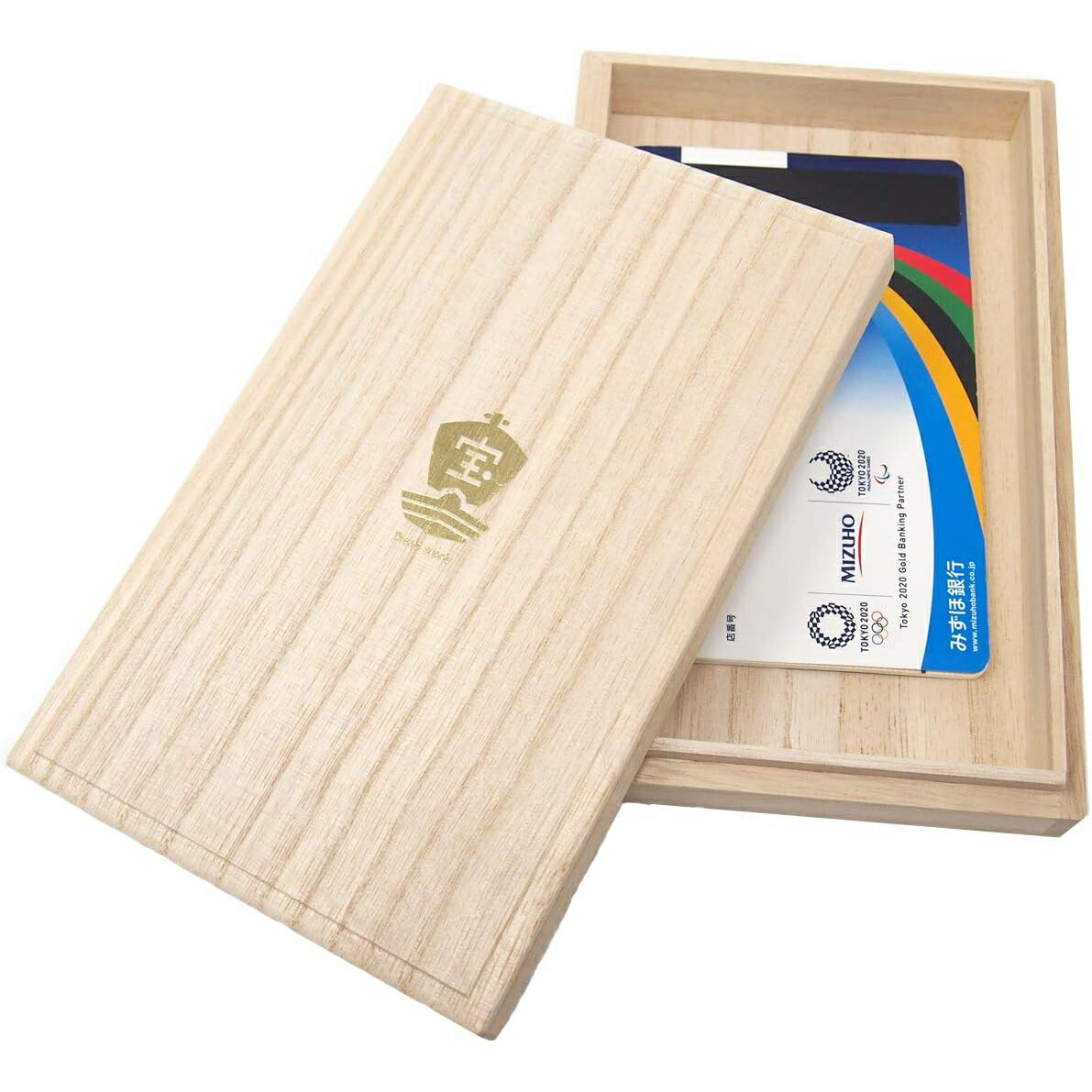 【最大2000円OFFクーポン配布】 宝くじ 入れ ケース 小物 木製 桐 箱 小箱 収納 保管 金運 宝船 日本製 風水 (ワイド)