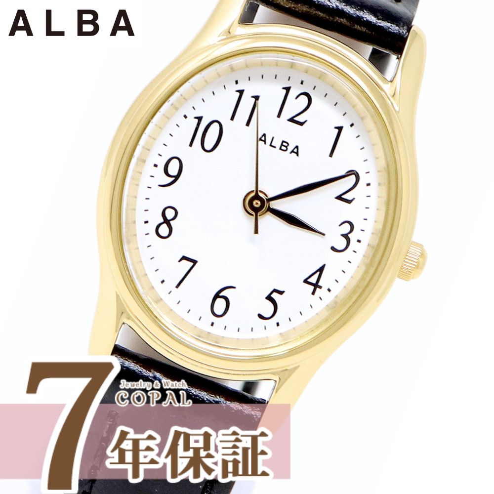 セイコー アルバ 腕時計（レディース） セイコー アルバ レディース 腕時計 AEGK435 皮革 ウォッチ クオーツ ブラック ゴールド ALBA SEIKO