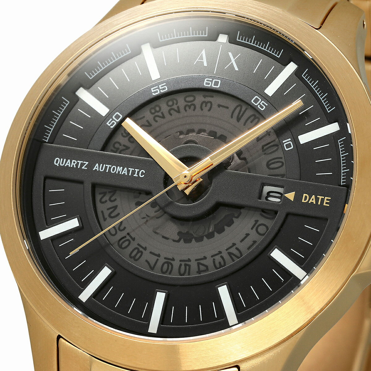 【新品電池で安心出荷】 アルマーニエクスチェンジ ハンプトン 腕時計 ARMANI EXCHANGE HAMPTON AX2443 ブラック メンズ ブランド 時計 新品