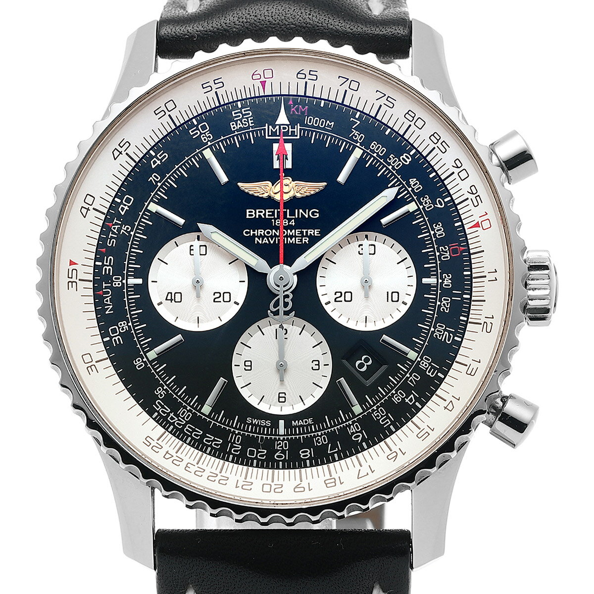 【中古】ブライトリング NAVITIMER 01 腕時計 BREITLING AB012721/BD09 ブラック ブランド 時計