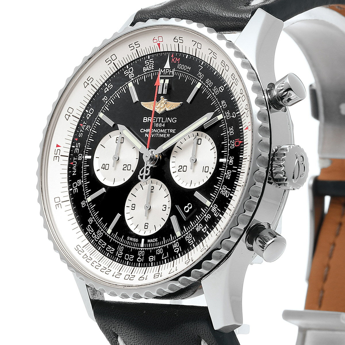 【中古】ブライトリング NAVITIMER 01 腕時計 BREITLING AB012721/BD09 ブラック ブランド 時計