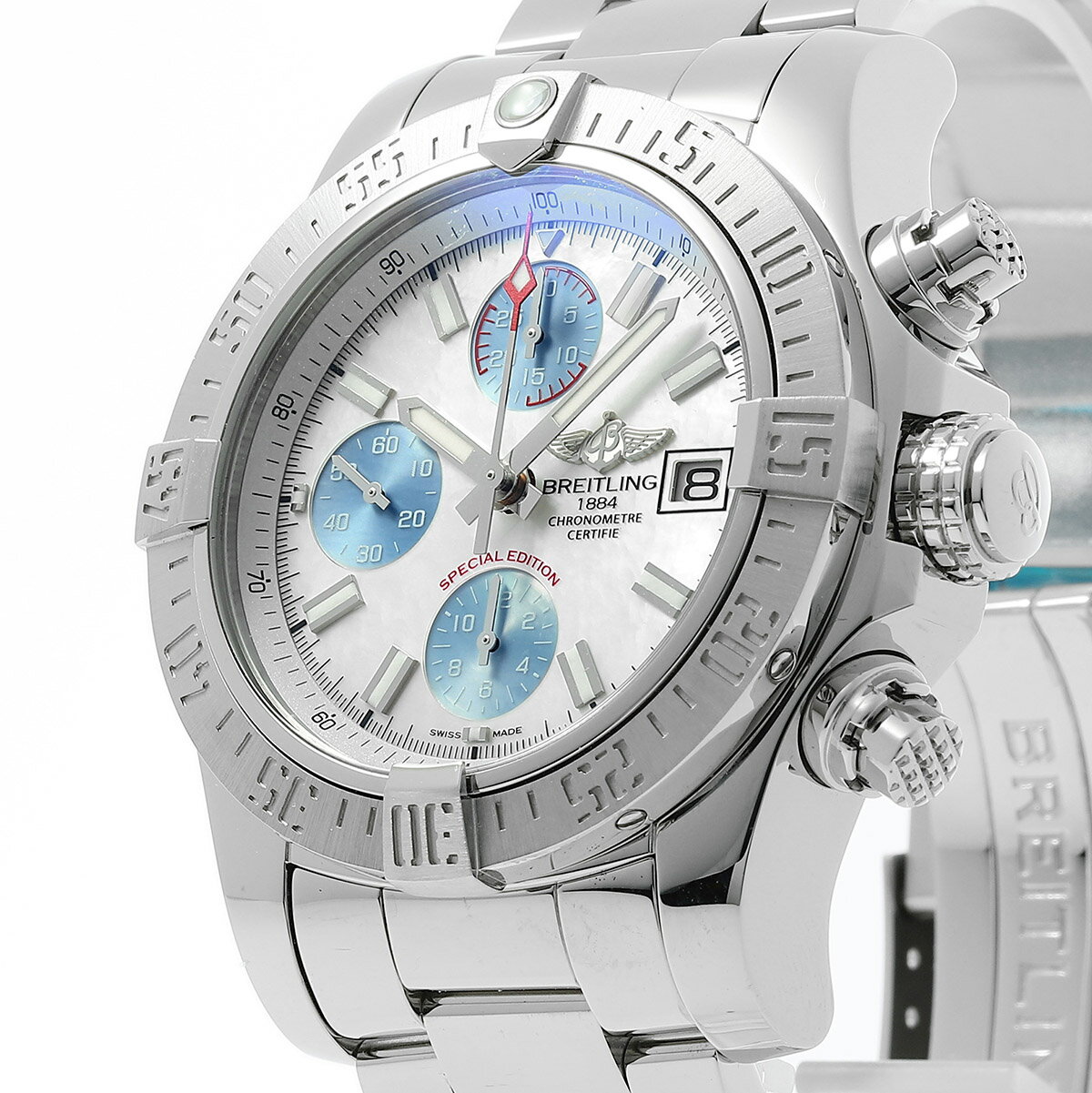 【中古】ブライトリング AVENGER II 腕時計 BREITLING A13381 パール ブランド 時計