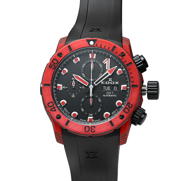 GhbNX NmItVA1 J[{ NmOt I[g}eBbN rv EDOX CHRONOFFSHORE-1 CARBON CHRONOGRAPH AUTOMATIC 01125-CLNRN-NINRO ubN Y uh v Vi