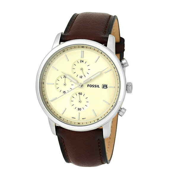 フォッシル ミニマリスト クロノ 腕時計 FOSSIL FS5849 クリーム ブランド 時計 新品電池で安心出荷