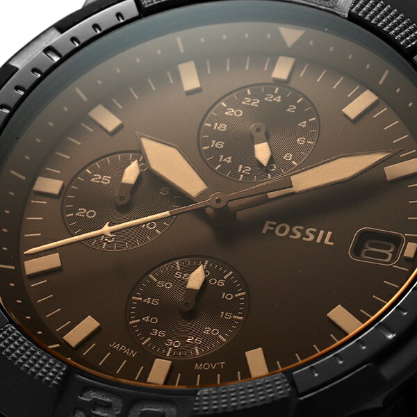 【新品電池で安心出荷】 フォッシル ブロンソン 腕時計 FOSSIL BRONSON FS5851 ブラック メンズ ブランド 時計 新品
