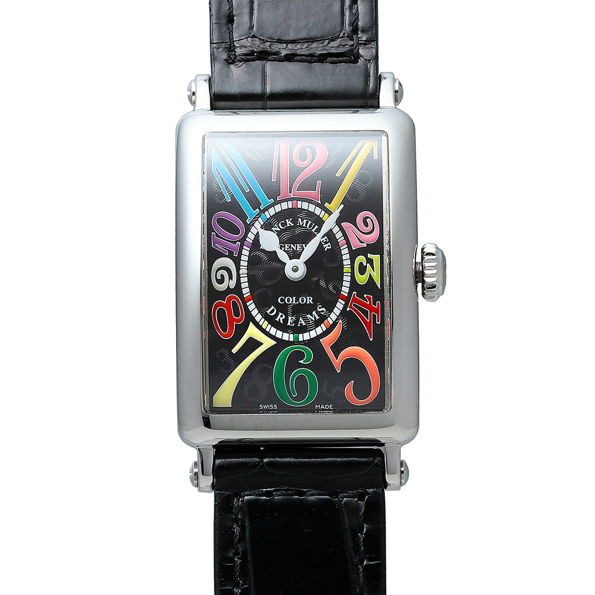 フランクミュラー ロングアイランド カラードリーム 腕時計 FRANCK MULLER 902 QZ ブラック ブランド 時計 新品電池で安心出荷
