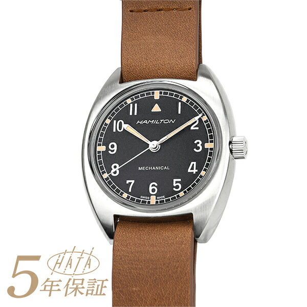 カーキ 腕時計（メンズ） ハミルトン カーキ アビエーション パイロット パイオニア メカニカル 腕時計 HAMILTON KHAKI AVIATION PILOT PIONEER MECHANICAL H76419531 ブラック メンズ ブランド 時計 新品