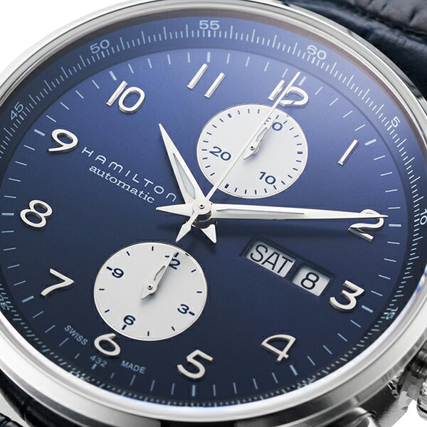 ハミルトン ジャズマスター マエストロ オートクロノ 腕時計 HAMILTON JAZZMASTER Maestro Auto Chrono H32766643 ブルー メンズ ブランド 時計 新品