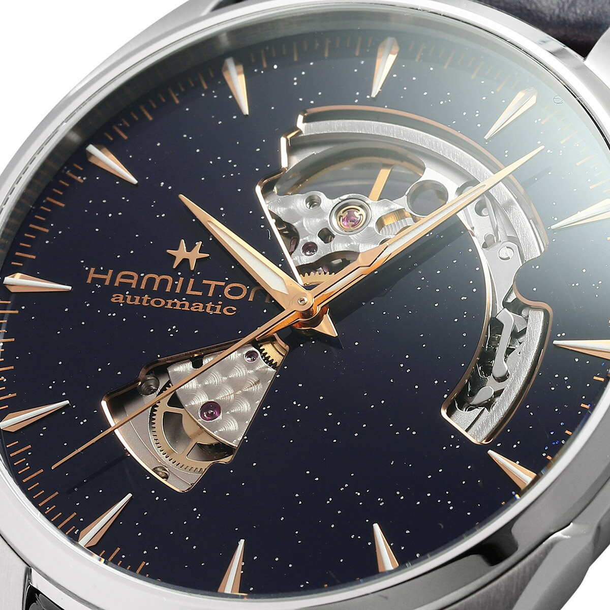 ハミルトン ジャズマスター オープンハート オート 腕時計 HAMILTON H32705640 ブルー ブランド 時計