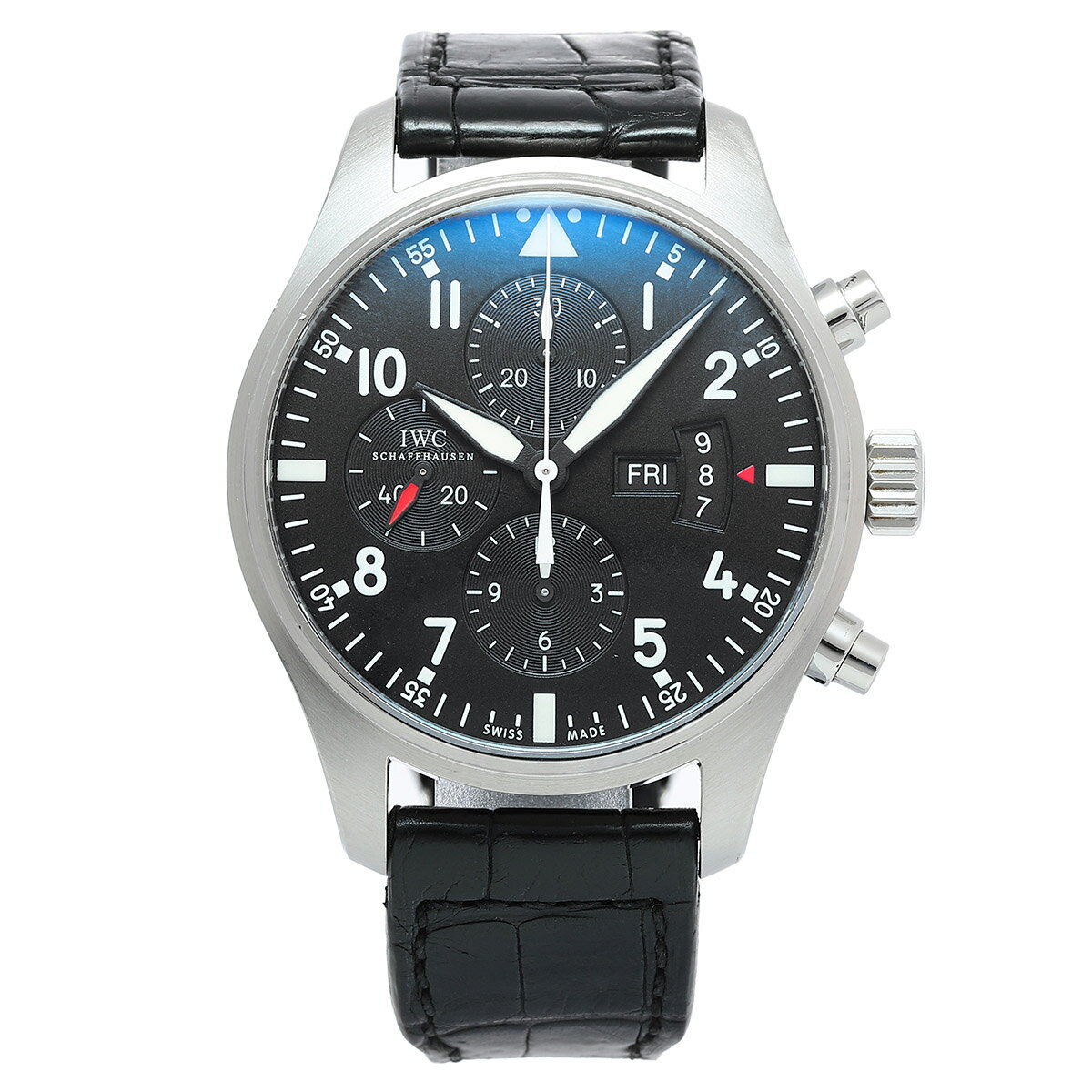 Other - 【中古】インターナショナルウォッチカンパニー パイロットクロノグラフ 腕時計 IWC IW377701 ブラック ブランド 時計