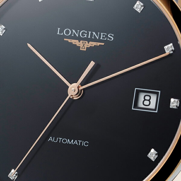 ロンジン エレガントコレクション 腕時計 LONGINES ELEGANT COLLECTION L4.810.5.57.7 ブラック メンズ ブランド 時計 新品 2