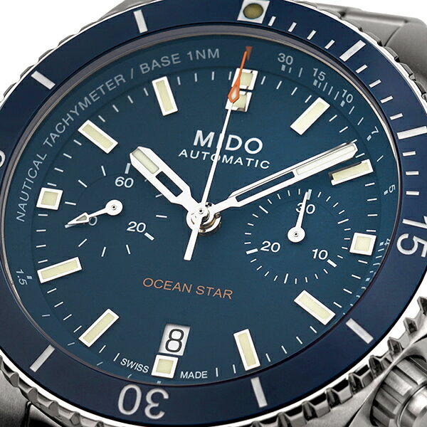ミドー オーシャンスター クロノグラフ 腕時計 MIDO M026.627.44.041.00 ブルー ブランド 時計 jw-hata-10000786 ハタ貴金属 サンプル画像2