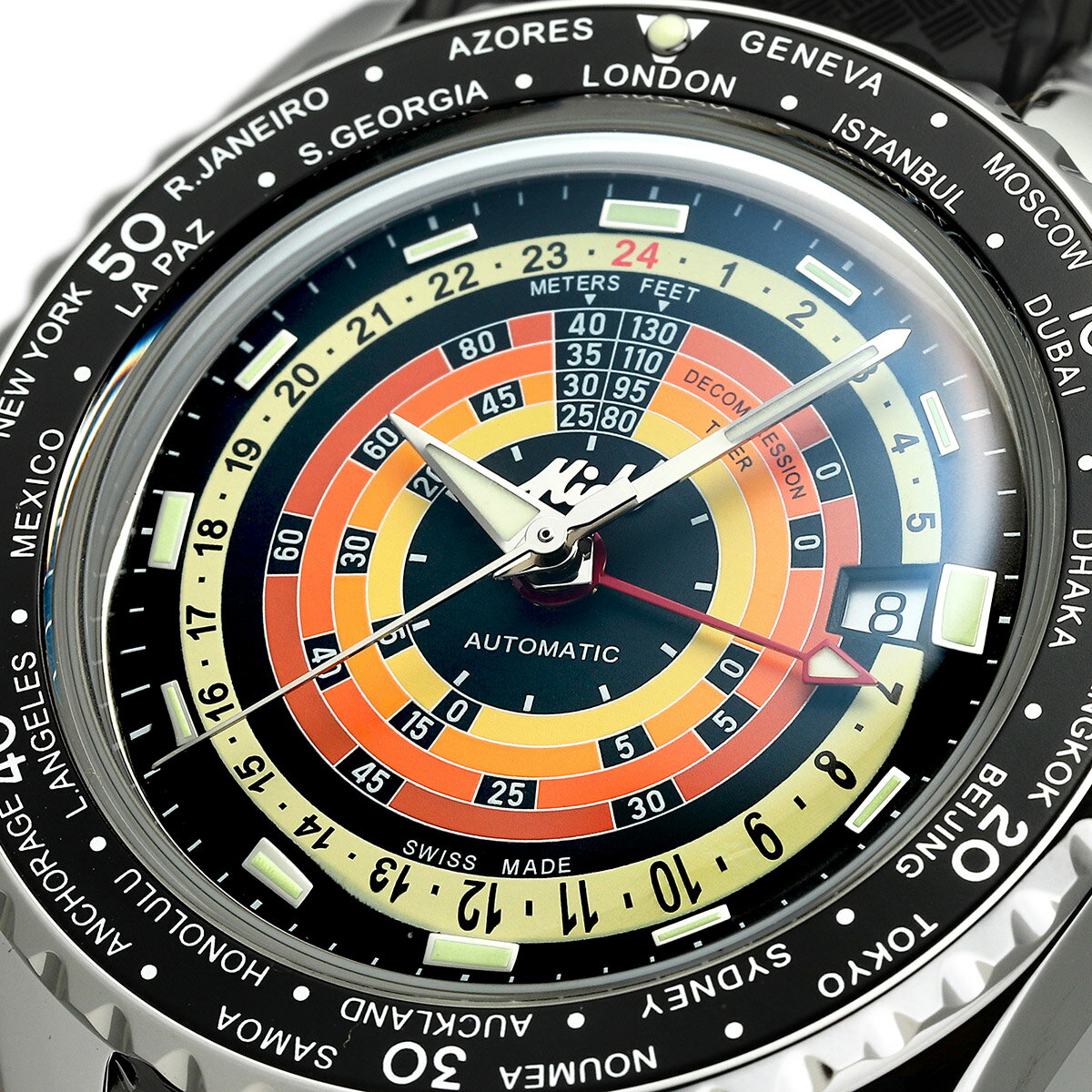 ミドー デコンプレッション ワールドタイマー 腕時計 MIDO OCEAN STAR DECOMPRESSION WORLDTIMER M026.829.17.051.00 マルチカラー メンズ ブランド 時計 新品